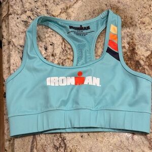IronMan Women's Light Teal/green Sports Bra - size Small .racerback sports bra